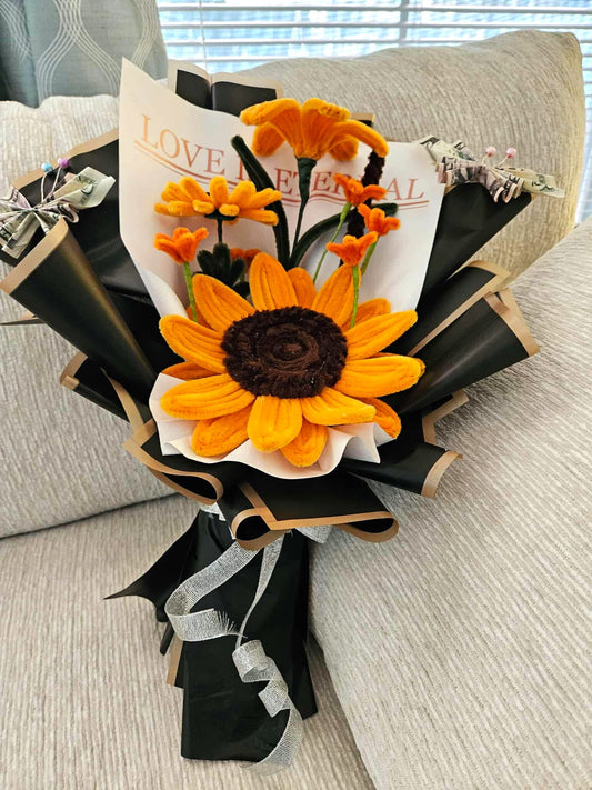 Handmade Pipe Cleaners Flower Bouquet_ Sunflower